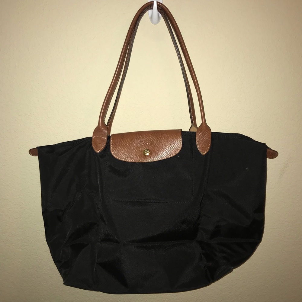 Longchamp Large Le Pliage Tote- Black